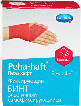 Пеха-хафт бинт самофикс эласт 4м х 6см красный