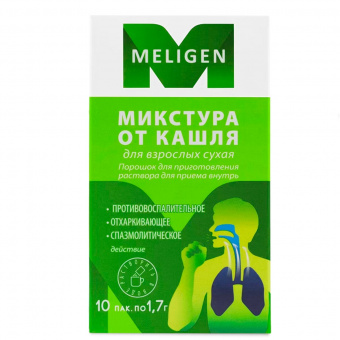 Микстура от кашля д/взрослых сух пор д/р-ра д/пр вн 1,7г №10