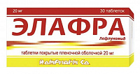 Элафра тбл п/п/о 20мг №30