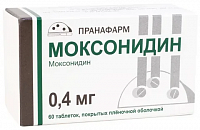 Моксонидин тбл п/п/о 0,4мг №60 яч конт 10*6