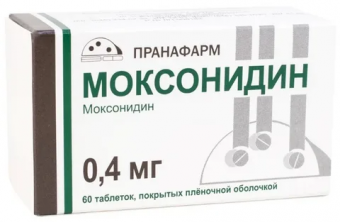 Моксонидин тбл п/п/о 0,4мг №60 яч конт 10*6