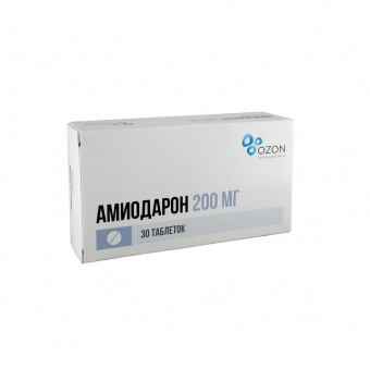 Амиодарон тбл 200мг №30 яч конт 30*1