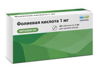 Фолиевая к-та Реневал тбл 1мг №60 яч конт 10*6