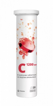 Витатека витамин С 1200 шип.табл со вкусом апельсина №20