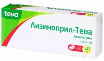Лизиноприл-Тева тбл 10мг №20