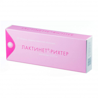 Лактинет-Рихтер тбл п/п/о 0,075мг №28