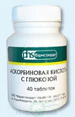 Аскорбиновая к-та с глюкозой тбл 100мг №40