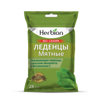 Хербион леденцы б/сах эвкалипт мята вит С 62,5г
