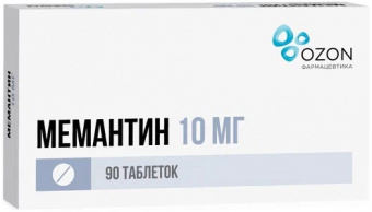 Мемантин тбл п/п/о 10мг №90 яч конт 30*3
