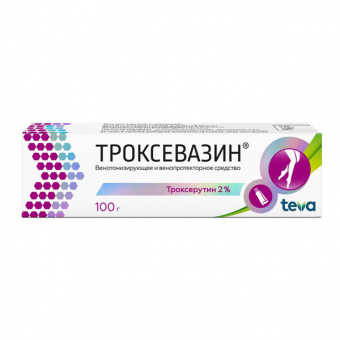 Троксевазин гель д/наруж прим 2% 100г