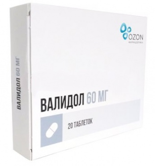 Валидол тбл п/яз 60мг №20