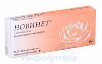 Новинет тбл п/п/о 150мкг+20мкг №21