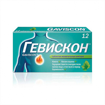 Гевискон тбл жев Мята №12
