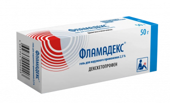 Фламадекс гель д/наруж прим 2,5% 50г