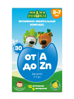Ми-ми-мишки Витаминно-мин компл A до Z д/дет 3-7лет тбл №30