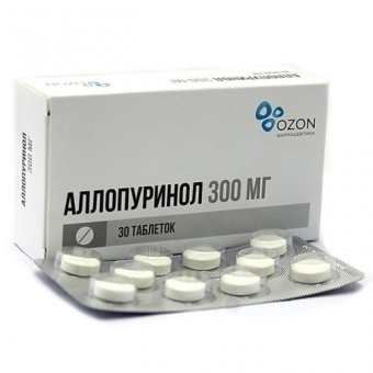 Аллопуринол тбл 300мг №30 яч конт 10*3