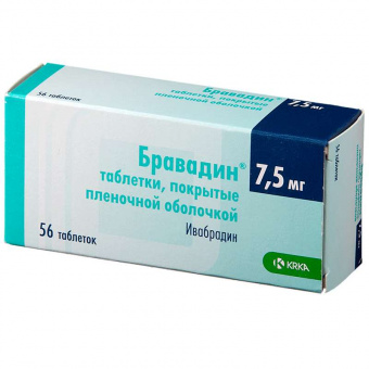 Бравадин тбл п/п/о 7,5мг №56