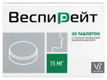 Веспирейт тбл пролонг высв 15мг №30